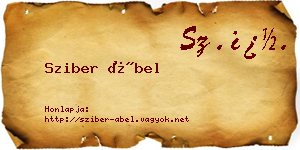 Sziber Ábel névjegykártya
