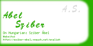 abel sziber business card