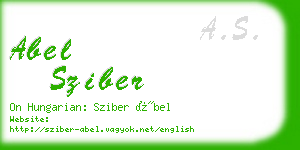 abel sziber business card